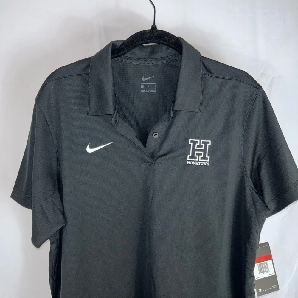 Nike Polo Shirt Short sleeve fitted collared top Hometown Logo Athletic Polo Top